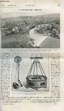 La nature n° 876 - La photographie aérienne, Traversée de l'afrique par le capitaine Trivier par Gabriel Marcel, Roches a formes architectures et ...