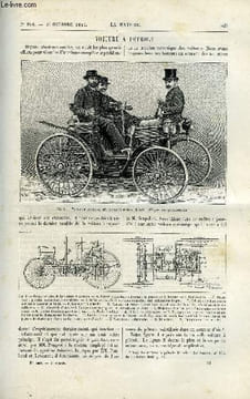 La nature n° 960 - Voiture a pétrole par Gaston Tissandier, Les expériences de Lauffen-Francfort par E. Hospitalier, Les courses et les chevaux de ...