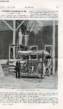 La nature n° 1042 - L'exposition colombienne de 1893 - les machines à peindre avec gravure dans le texte d'une machine. Le Kilimandjaro dans l'est ...