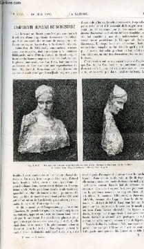 La nature n° 1045 - L'empreinte humaine de Schlestadt avec gravures dnasle texte du moulage de l'empreinte. L'oxygène et l'air liquide. déplacement ...