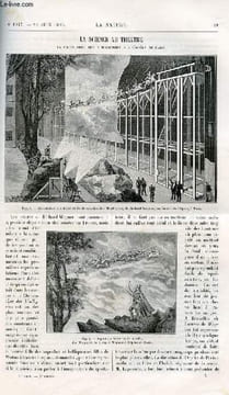 "La nature n° 1047 - La science au théatre - La chevauchée des ""walkyries"" à l'Opéra de Paris avec gravures dans le texte (machination du décor de ...