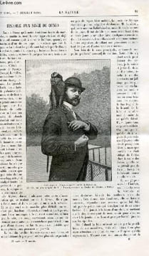 La nature n° 1101 - Histoire d'un singe du Congo avec gravure dans le texte du petit singe du Congo, article par Dybowski. Les chemins de fer ...