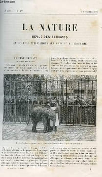 La nature n° 1122 - Le jeune éléphant du Jardin des Plantes par E. Oustalet. Les locomotives routières aux Etats Unis. Les accumulateurs électriques ...