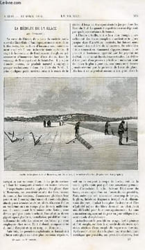 La nature n° 1141 - La récolte de glace aux Etats Unis par Marsillon. La bicyclette et l'hygiène illustré de gravures dans le texte de coureurs sur ...