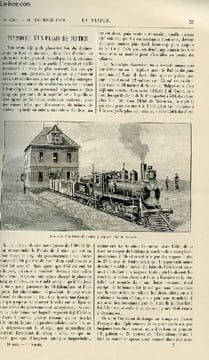 La nature n° 1386 - Transport d'un palais de justice avec gravure dans le texte du transport (Nebraska). Vues d'ensemble sur l'exposition de 1900 - ...
