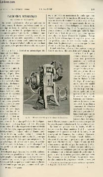 La nature n° 1394 - Fabrication automatique des chaines de bicyclettes avec gravure dans le texte de la machine. Les grandes gares du monde - Boston ...