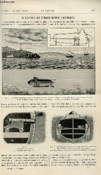 La nature n° 1474 - Le Nautilus (le 1er bateau sous-marin) - lampe a incandescence Nernst - un acarien omnivore - la station centrale électrique ...