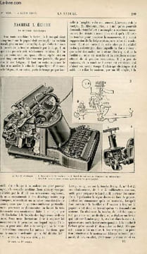 La nature n° 1658 - Machine a écrire par G.C.- Viseur Rationnels - Le Vent et les arbres par L.R - Les Lignes française d'accès au Simplon par M.J - ...