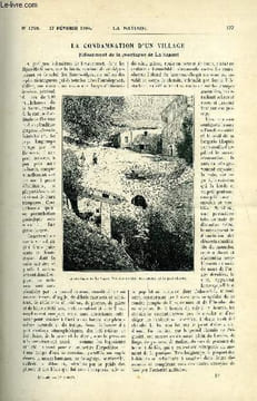 La nature n° 1708 - La Condamnation d'un village par O. Justice - Entretien Electrique du pendule par J.L - Les Projets de chemins de fer - par D. ...