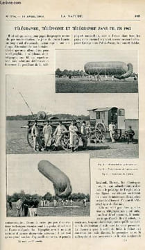 La nature n° 1716 - Télégraphie, téléphonie et télégraphie sans fil en 1905 par Lucien fournier - La Taille des navires de guerre - La Culture du ...