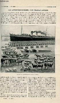 La nature n° 1806 - Les approvisionnements d'un transatlantique par Bougeois, L'évolution de la chronométrie de marine par Reverchon, Les poudres B, ...