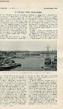 La nature n° 1853 - Le nouveau port d'Alexandrie par Darvillé, Les métamorphoses de la comète Morehouse par Touchet, La clue de Daluis ...