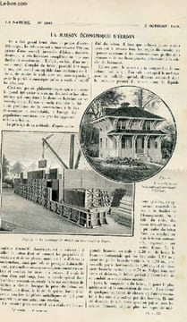 La nature n° 1897 - La Maison Economique d'Edison par R.V - La Mesure des puissances des turbines, torsion mètre - Les Mines d'or en France par X ... ...
