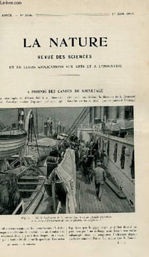 "La nature n° 2036 - A propos des canots de sauvetage, le ""dry-farming"" et la conquête des déserts, étude de la déformation régulière des métaux, ...