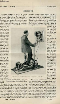 La nature n° 2101 - L'ergomètre par Cartaz, Le commerce de la réglisse en Orient par Forbin, L'art africain par Gradenwitz, Le phonographe et la ...