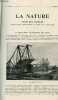 La nature n° 2153 - La destruction systématique des ponts, La défense des Dardanelles, L'industrie pétrolifère en Roumanie par Forbin, Le général ...