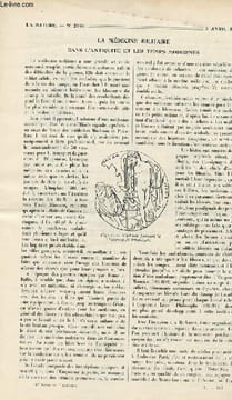 La nature n° 2166 - La médecine militaire dans l'Antiquité et les temps modernes par Lallié, La cohésion, Le zeppelin par Fournier, Dynamite et gommes ...