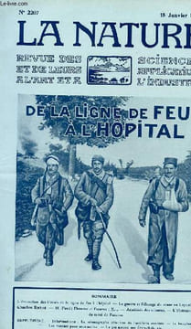 La nature n° 2207 - L'évacuation des blessés de la ligne de feu à l'hôpital, La guerre et l'élevage du renne en Laponie par Rabot, H.Ford: l'homme et ...
