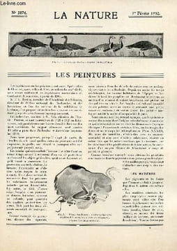 La nature n° 2874 - Les peintures par F. Pupil, La télévision sous-marine par Dr Alfred Gradenwitz, Les girouettes stabilisatrices Constantin par ...