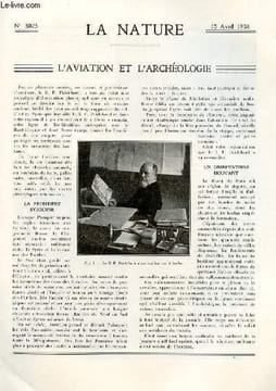 La nature n° 3023 - L'aviation et l'archéologie par Glory, Le périophtalme par Trial, Forage par bennes preneuses par Pellat, Le carénage de la ...