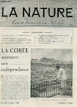 La nature n° 3104 - La Corée retrouve son indépendance par Forbin, Les éponges artificielles par Lulle, La vision crépusculaire par Rochon-Duvigneaud, ...