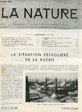La nature n° 3111 - La situation pétrolière de la Russie par Forbin, La sidérurgie par Luper, Les noirs de carbone colloïdaux par Génin, Insignes pour ...