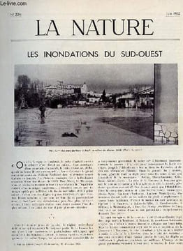 La nature n° 3206 - Les inondations du sud-ouest par Wagret, L'aéroport d'Orly par Lot, Nouveaux médicaments contre la tuberculose par RM, L'industrie ...