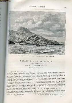 Le tour du monde - nouveau journal des voyages - livraison n°927 - Voyage à l'île de Pâques (océan pacifique) par Alphonse Pinart (1877).. CHARTON ...