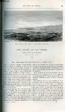 Le tour du monde - nouveau journal des voyages - livraisons n°1276 et 1277 - Une année au Cap Horn par le docteur Hyades.. CHARTON Edouard