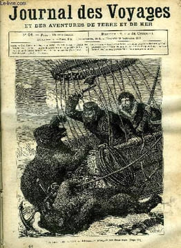 Journal des voyages et des aventures de terre et de mer n° 64 - Une chasse en ballon - aéronaute attaqués pas deux ours, A travers l'Australie, ...