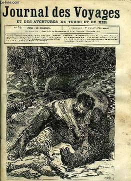 Journal des voyages et des aventures de terre et de mer n° 75 - Le charmeur de serpents et le tueur de panthères - il lui plongea son long couteau ...
