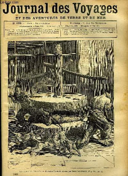 Journal des voyages et des aventures de terre et de mer n° 199 - Un supplice étrange - Il expira bientot, écrasé par deux bourreaux, Les robinsons de ...