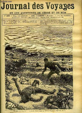 Journal des voyages et des aventures de terre et de mer n° 250 - Chasses aux requins - La jambe était coupée au dessous du genou, Aventures d'un gamin ...