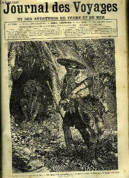Journal des voyages et des aventures de terre et de mer n° 346 - Moeurs et coutumes annamites - Les fiancés se rendaient chez la sorcière pour se ...
