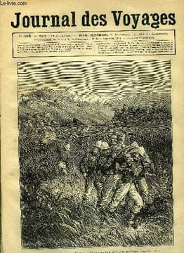 Journal des voyages et des aventures de terre et de mer n° 406 - Les pirates du Tonkin - le coquin fut transporté a travers le marécage, Le tour de ...
