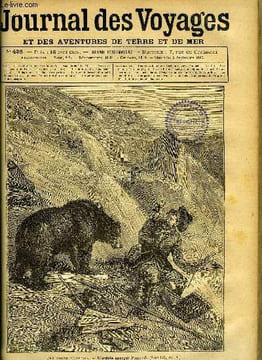 Journal des voyages et des aventures de terre et de mer n° 426 - Une visite d'atelier - l'artiste aperçut l'animal, Aventures d'un gamin de paris au ...