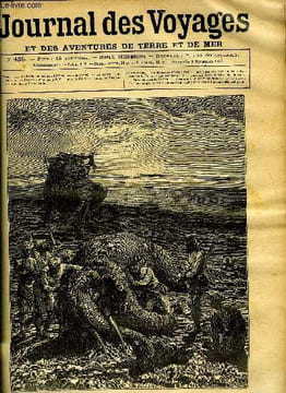 Journal des voyages et des aventures de terre et de mer n° 435 - Les éléphants indiens dans l'Afrique centrale - Carter se met a son coté pour étudier ...