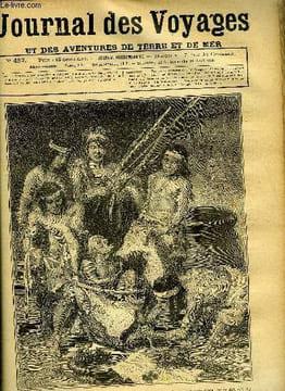 Journal des voyages et des aventures de terre et de mer n° 457 - Voyages et aventures chez les patagons - on enveloppa le veillard dans un cuir frais, ...