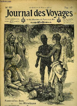 Journal des voyages et des aventures de terre et de mer n° 585 - 2e série - Funérailles dans les Himalayas par Leon Charpentier, La vigie du nimrod, ...