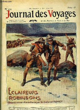 Journal des voyages et des aventures de terre et de mer n° 914 - 2e série - Eclaireurs robinsons par le colonel Royet, Madras, la cité des reliques ...