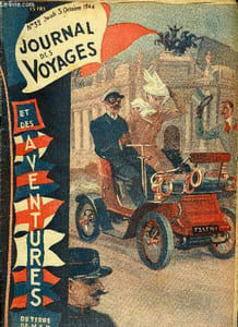 Journal des voyages et des aventures de terre, de mer et de l'air, nouvelle série n° 32 - Après huit ans d'absence: le salon de l'auto ouvre à nouveau ses portes par Roger Darteyre, Les 5 statuettes par Guy des Cars, Les écumeurs par Edouard Peisson