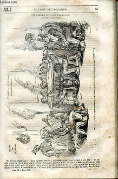 LE MAGASIN PITTORESQUE - Livraison n°032 - Six barbres en trois secondes - fantaisie de Grandville.. Cazeaux Euryale et Charton Edouard.