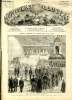 L'UNIVERS ILLUSTRE - VINGT ET UNIEME ANNEE N° 1207 Inauguration de l'Exposition Universelle, le maréchal-président de la république et le cortège ...