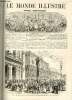 LE MONDE ILLUSTRE N&deg;500 - Venise, Manifestation populaire, sur la place Saint-Marc, le jour du vote pour l'annexion &agrave; l'Italie (croquis de M.Filippo ...