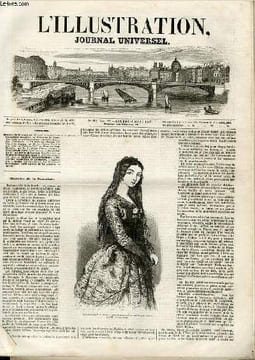 L'ILLUSTRATION JOURNAL UNIVERSEL N° 211 - Histoire delà semaine. Portrait de mademoiselle Lola Moutis. (bionique musicale. — Courrier de Pari».Une ...