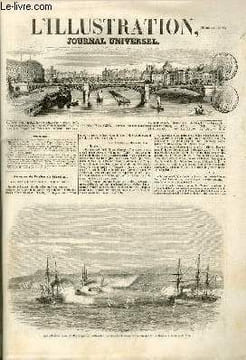 L'ILLUSTRATION JOURNAL UNIVERSEL N° 618-Attaque de l’aviso à vapeur la Méghre. — Le branlebas de combat. ;— Histoire de la semaine. — Courrier de ...