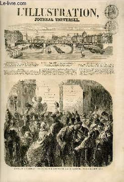 L'ILLUSTRATION JOURNAL UNIVERSEL N° 728-Histoire de la semaine. — Courrier de Paris. — La cité Nitau. — Origine et histoire du chapeau. — François ...