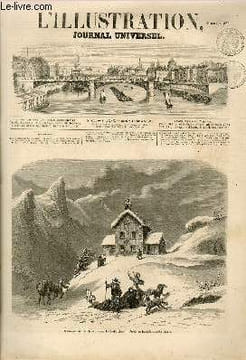 L'ILLUSTRATION JOURNAL UNIVERSEL N° 751-Refuges-Napôléon dans les montagnes des Alpes— Histoire de la semaine.—Madeleine Smith — Courrier de Taris. — ...