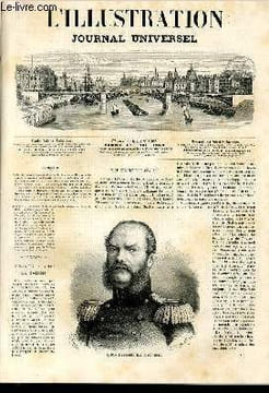 L'ILLUSTRATION JOURNAL UNIVERSEL N° 1366-Texte: Le prince Frédéric-Charles de Prusse. — Revue politique de la semaine. — Courrier de Paris. — Le Salon ...