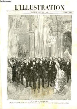 "L'ILLUSTRATION JOURNAL UNIVERSEL N° 2412 - Gravures: les fetes de l'exposition, banquet donné à l'Hotel-de-Ville par la municipalité de Paris, les ...